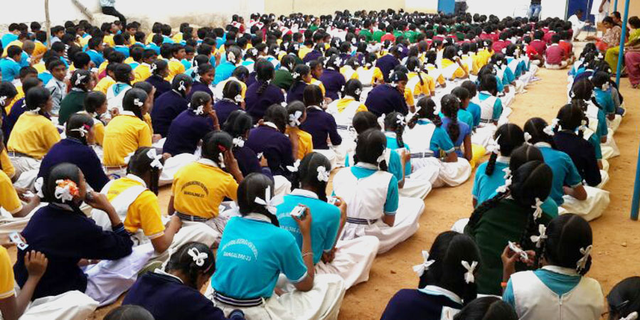 Meditation session organized for Siddalingeshwara High School Magadi Rd, Bengaluru in June'2014
